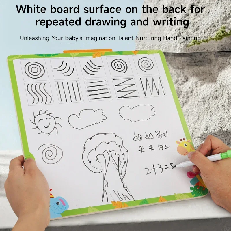 Montessori Giocattoli per bambini 2-in-1 Numero magnetico Lettera Accoppiamento Labirinto Apprendimento Giocattoli educativi Bambini Tavolo da disegno in legno Giocattoli Regali