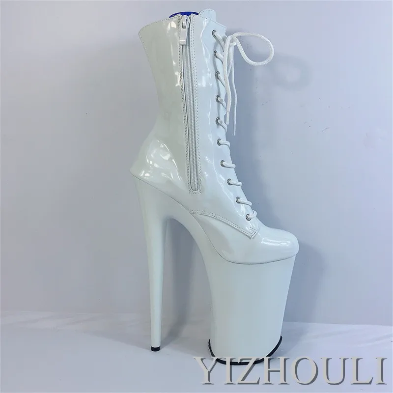 Spring and Autumn fashion sexy knight female 6-9 inch heel ankle boots, model catwalk performance 15-23CM pole dancing boots