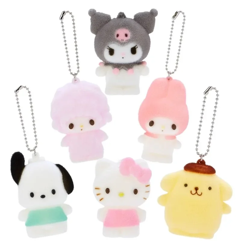 Japan Sanrio Pinch Music Doll Kitty Melody Kuromi Cinnamoroll My Sweet Piano Pendant Bag Hanging Ornaments Figures Model Toys