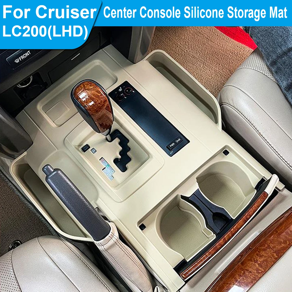 

Center Console Silicone Storage & Dust Pad, For 2008-2015 Toyota Land Cruiser LC200, LHD Only, Interior Protection Accessories
