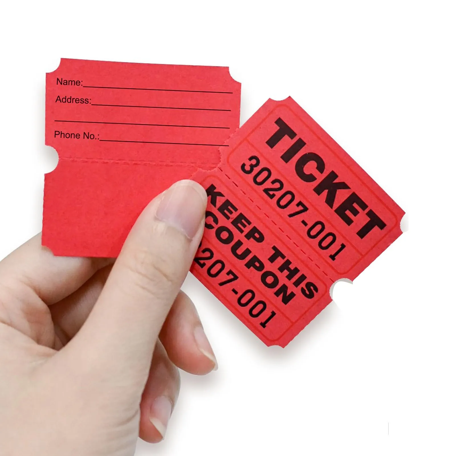1000pcs Colorful Tearable Raffle Tickets Double Rolls Admission Ticket Game Ticket For Events Carnivals Entry Class Reward view 3