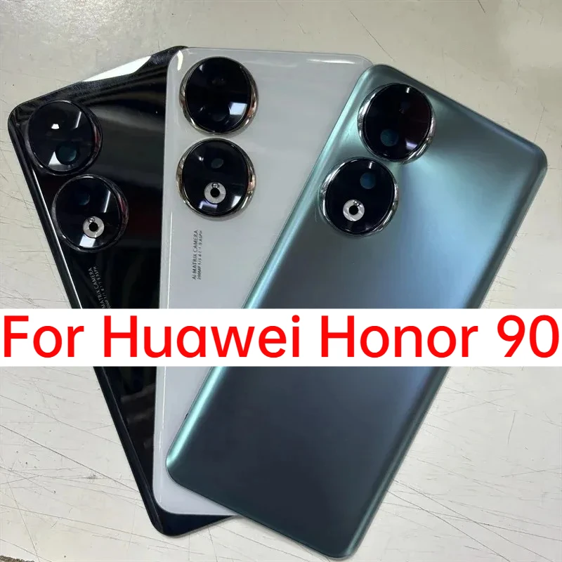 For Huawei Honor 90 Honor90 Battery Back Cover Rear  Glass Panel Housing Case Adhesive  Camera Lens Replace