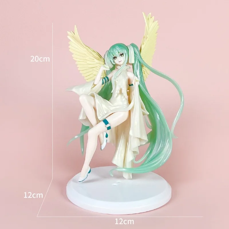 17-19 ซม.Hatsune Miku อะนิเมะ Dark Angel PVC รูปปั้นตุ๊กตา Bright Angel น่ารักบทบาทชุดของขวัญเครื่องประดับ