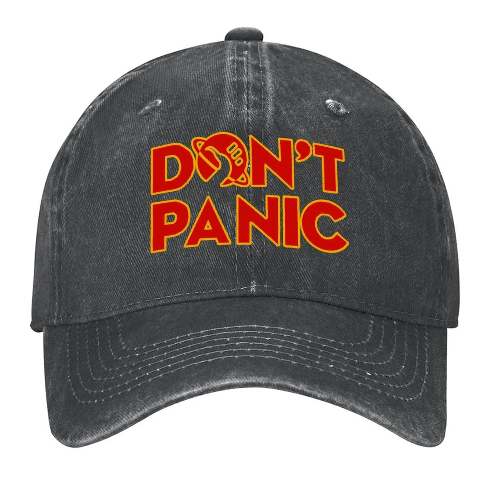 

don't panic The Hitchhiker's Guide to the Galaxy Baseball Cap Designer Hat Visor Trucker Cap Wild Ball Hat Men Women's
