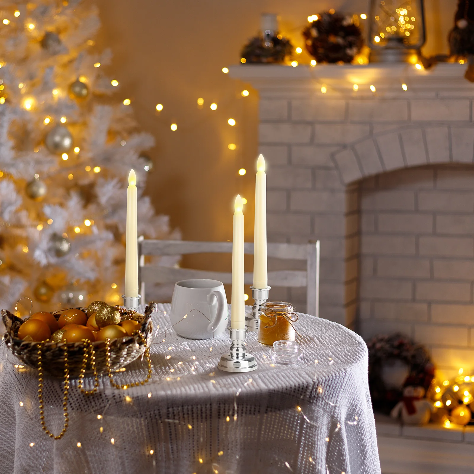 20cm LED Table Light With Timer Remote Flameless Electronic Taper Candle Light for Party Wedding Home Decor Flashing Lamp image 6