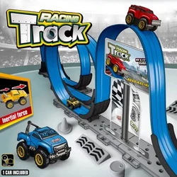 Tiktok Hot Sale Children's Anti gravity Track Roller Coaster Sliding Magnetic Return Force Suspension Racing Car Slide Toys