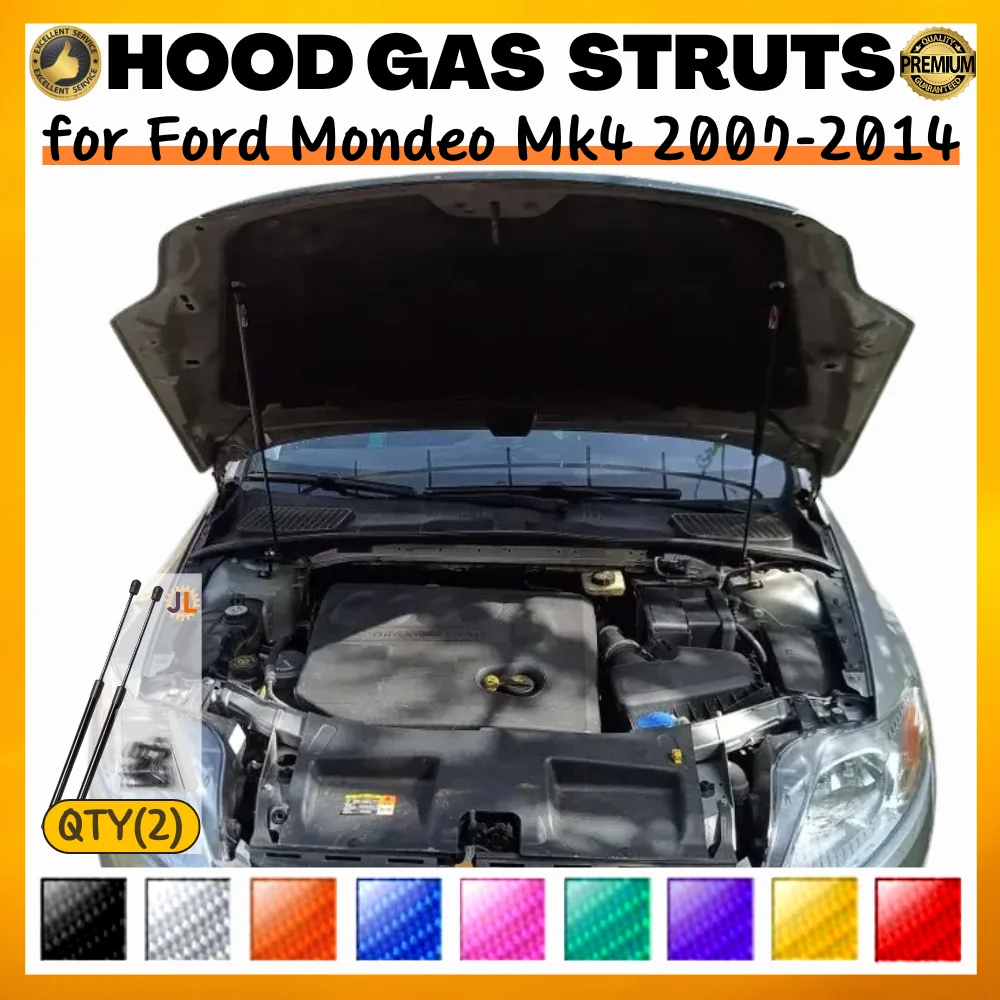 

Qty(2) Стойки капота для Ford Mondeo Mk4 2007-2014, модификация переднего капота, газовые пружины, амортизаторы, подъемные опоры, демпферы