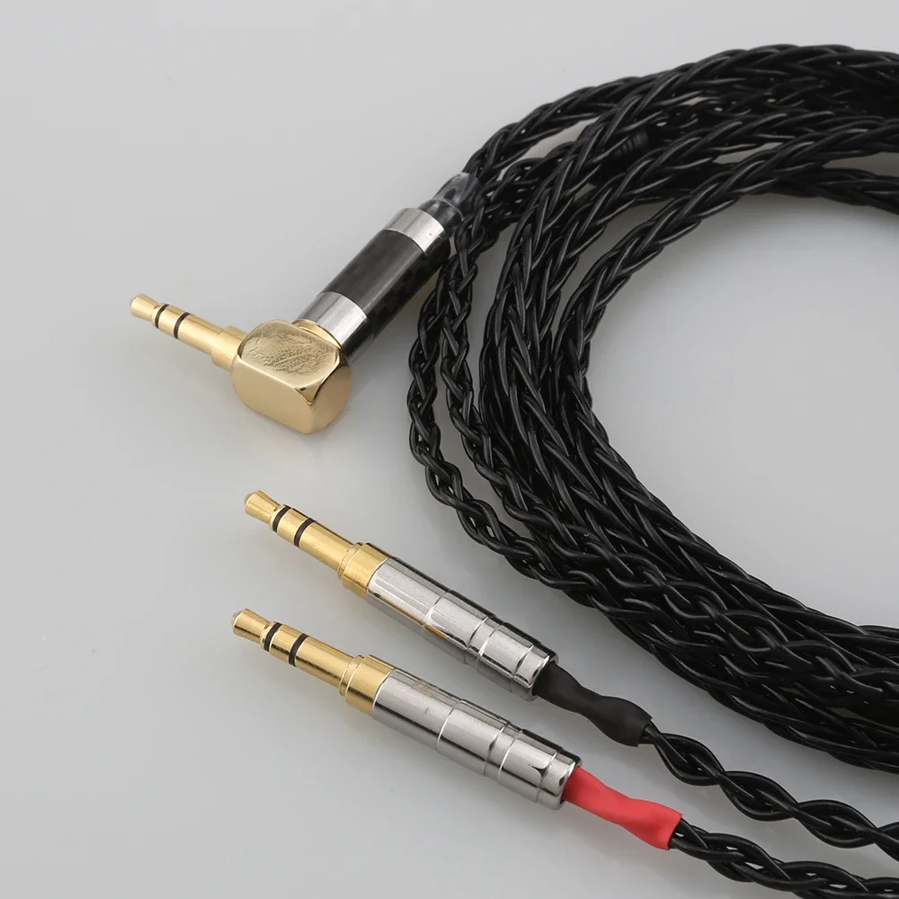 Plugue angular 8 núcleos cabo de fone de ouvido para denon AH-D600 d7100 hifiman sundara ananda he1000se he6se he400i he400se arya