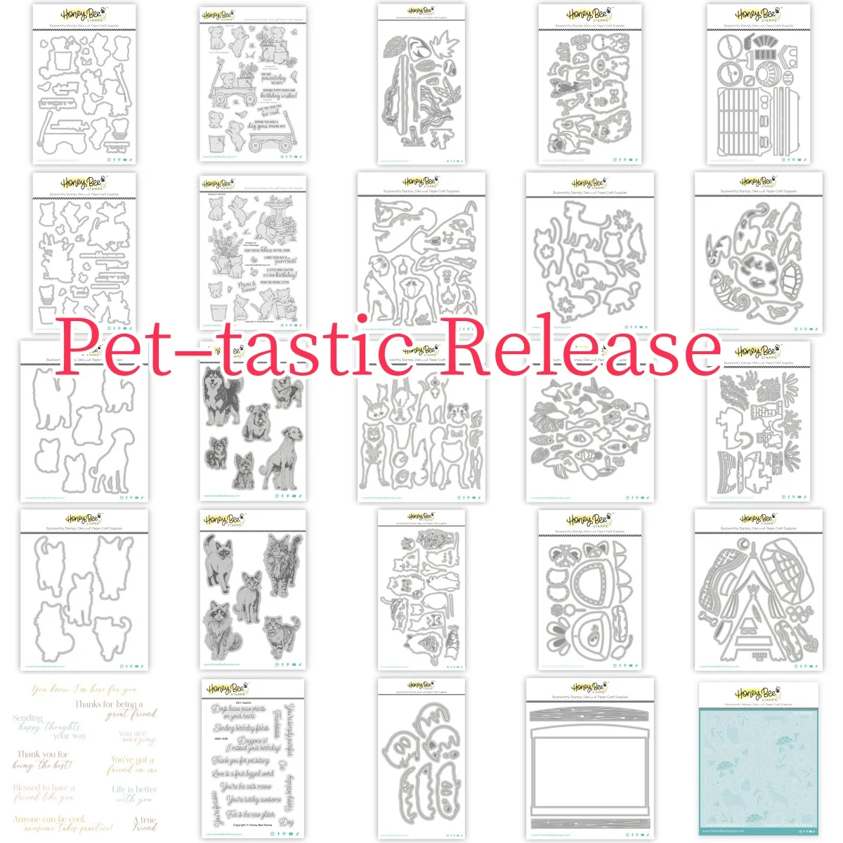 Pet-tastic Release 2025 Animal Collection Letter Clear Stamps Metal Cutting Dies Stencil DIY Scrapbook Gift Card Craft Template