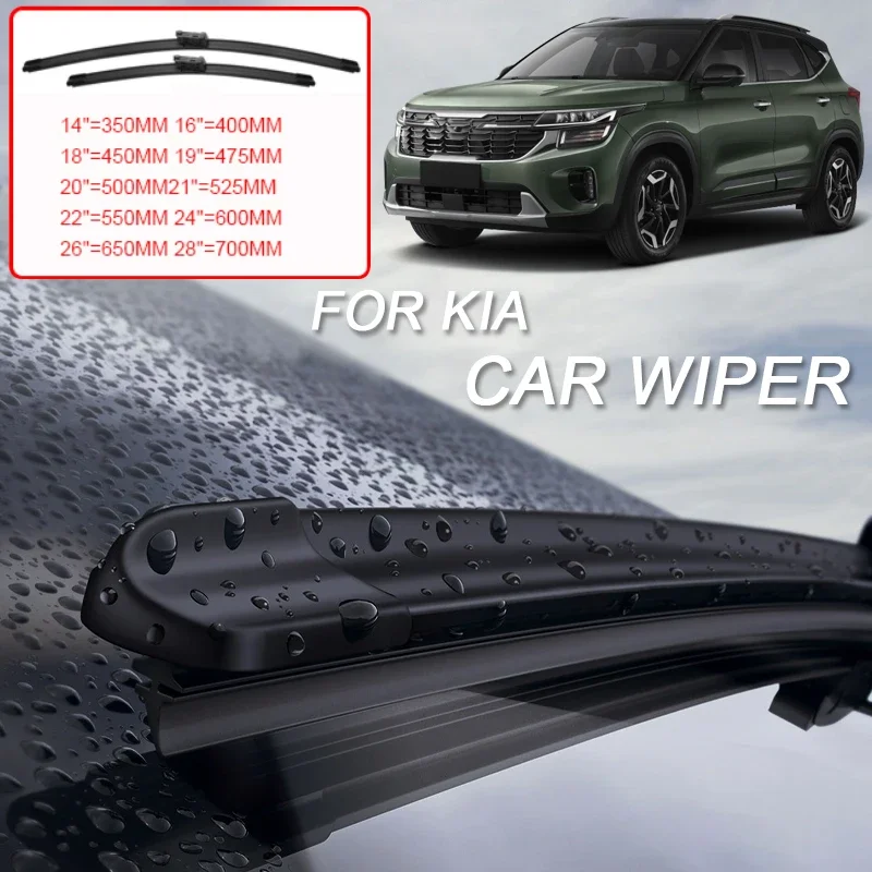 

2PCS For KIA CARNIVAL KA4 EV3 EV6 EV9 NIRO SELTOS SONET SORENT SPORTAGE NQ5 QL STONIC Car Front Windshield Rubber Wiper Accessor