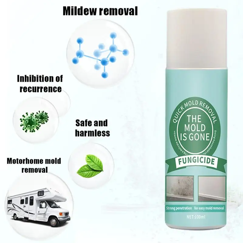 Multipurpose Automotive Mold Solution 100ML Mold Remover Spray Mold Inhibitor Bathroom Shower  Cleaner Spray For All Cars Home