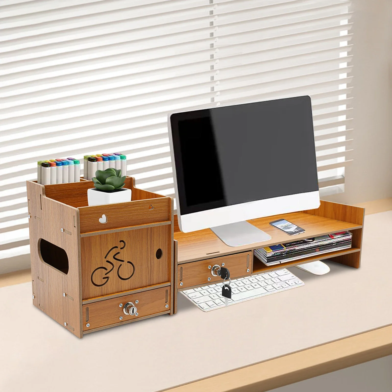 

Desktop Monitor Stand, Monitor Stand Organizer, Computer Monitor Stand