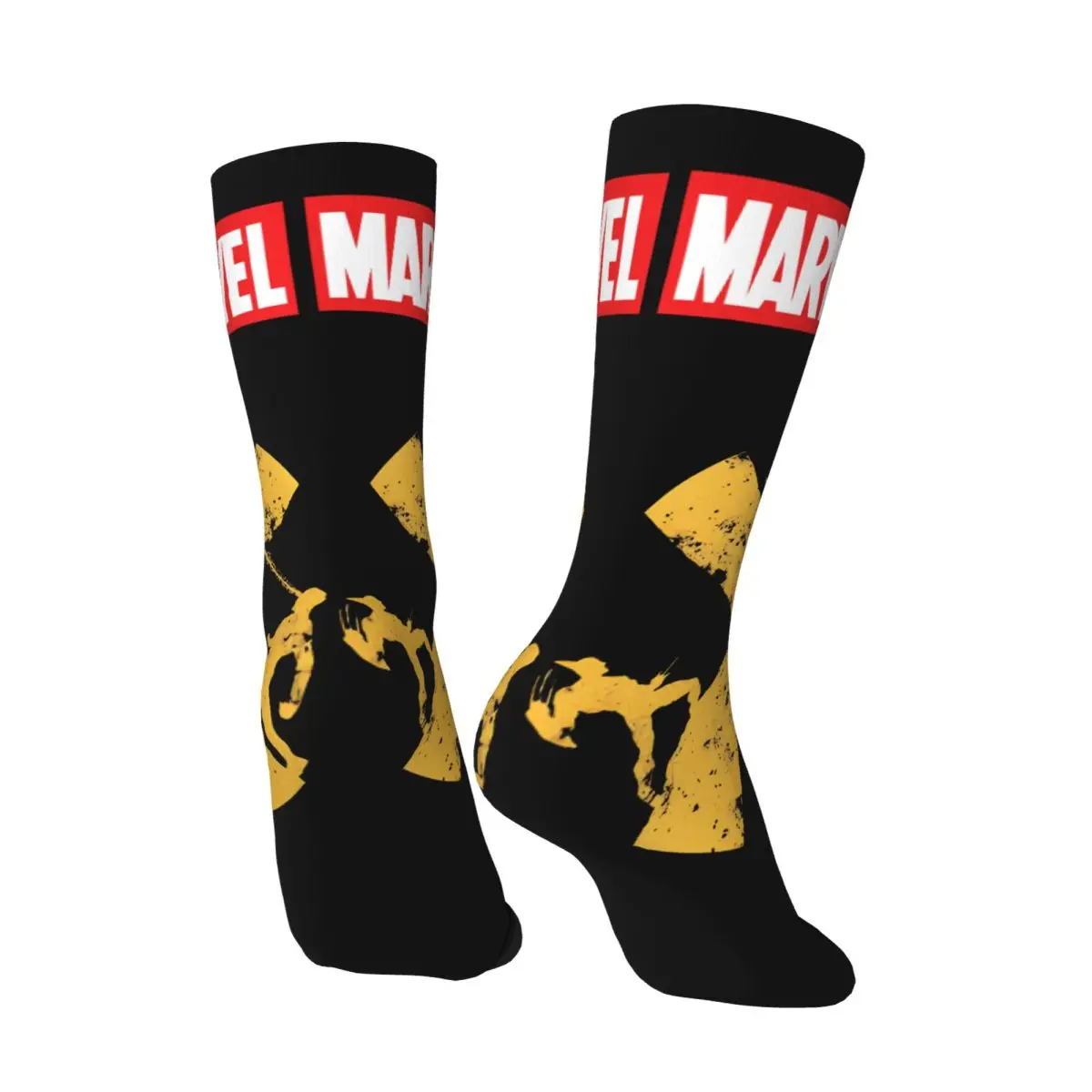 Divertenti calzini da uomo Happy X Vintage Harajuku Marvel X-man Deadpool & Wolverine Street Style Novità Casual Crew Crazy Sock