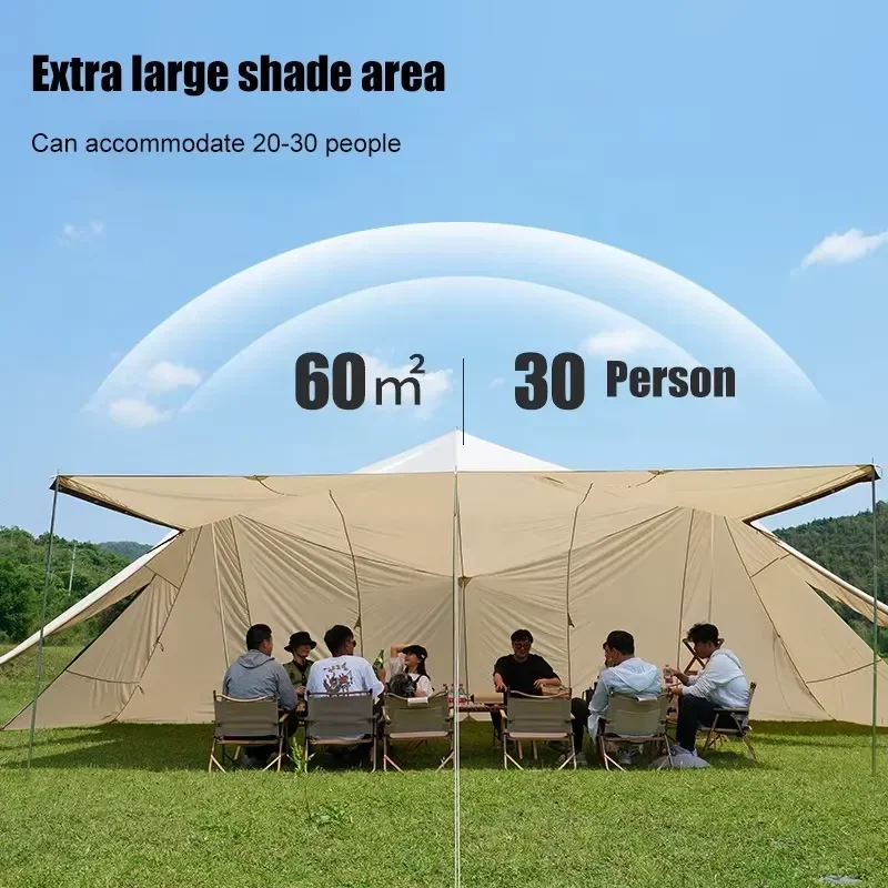 Multifunctional Lightweight Hammock Tarp Tent Large Waterproof Camping Rain Shelter Portable Outdoor Canopy Awning for Hiking