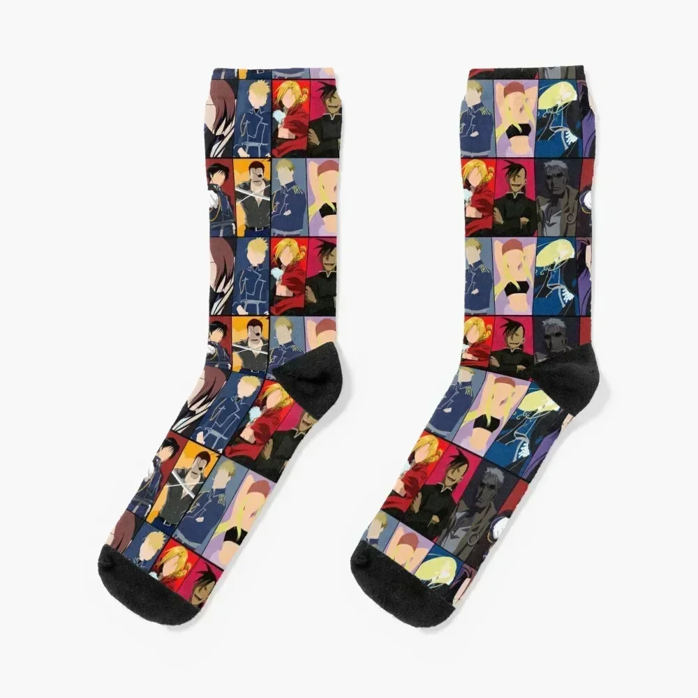 

Full Metal Alchemist Socks ankle bright garter men cotton high quality Mens Socks Women's