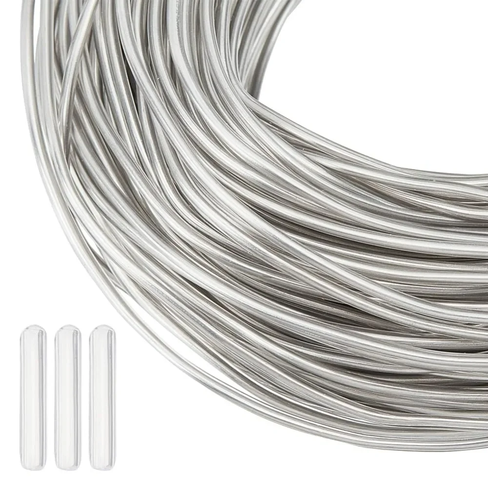 

98 футов, прозрачная магнитная проволока из ПВХ, 15 Металлических проводов, алюминиевая проволока с 100 силиконовыми заглушками