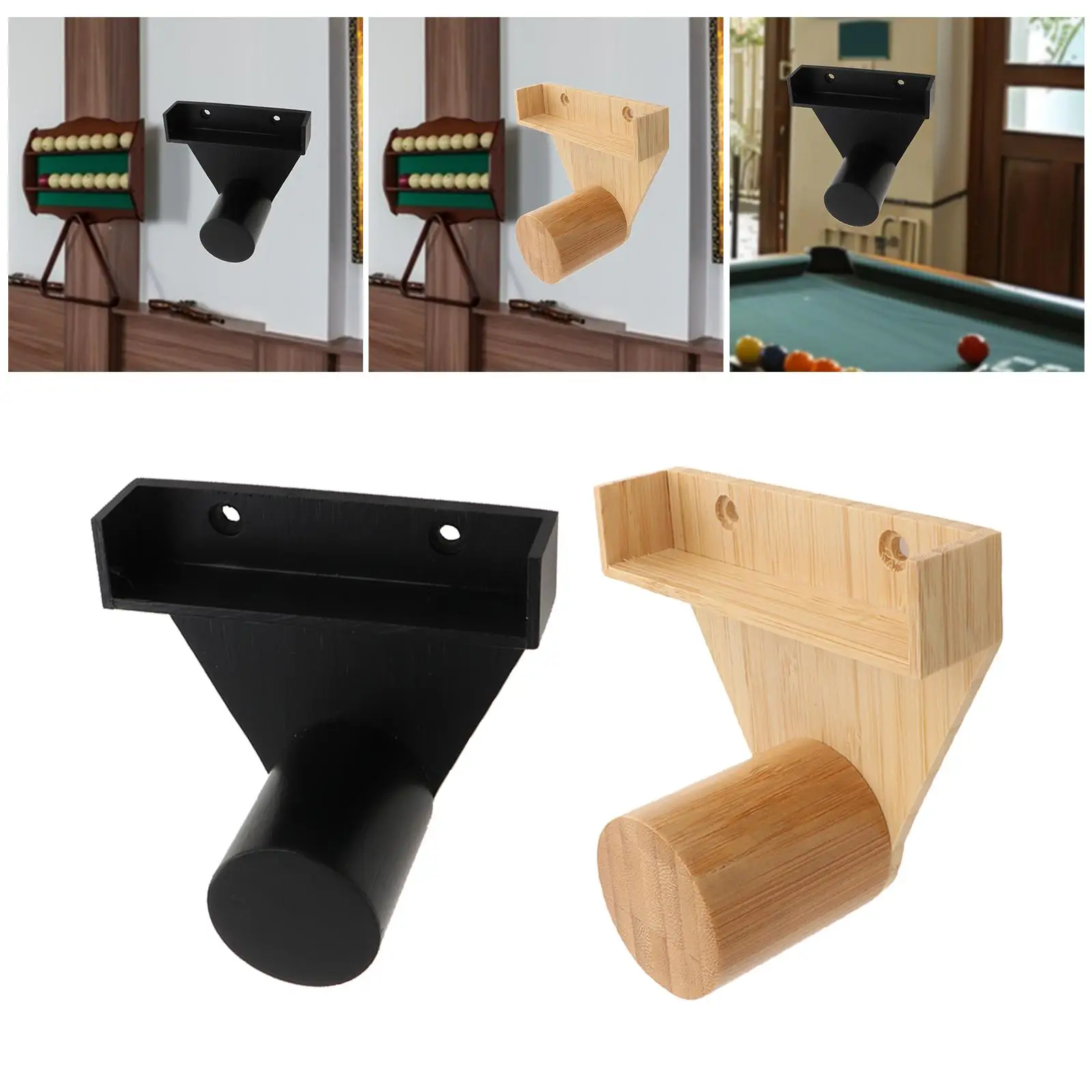 

Billiard Chalk Holder Wall Mount Wooden Rack Triangle Hanger Organizer for Pool Cue Maintenance and Recreation Rooms