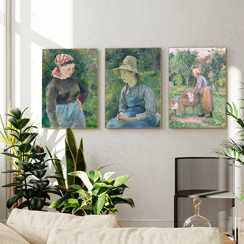 Famous Artist Camille Pissarro Nature Landscape Poster Canvas Painting Impressionism Wall Art For Living Room Home Decoration