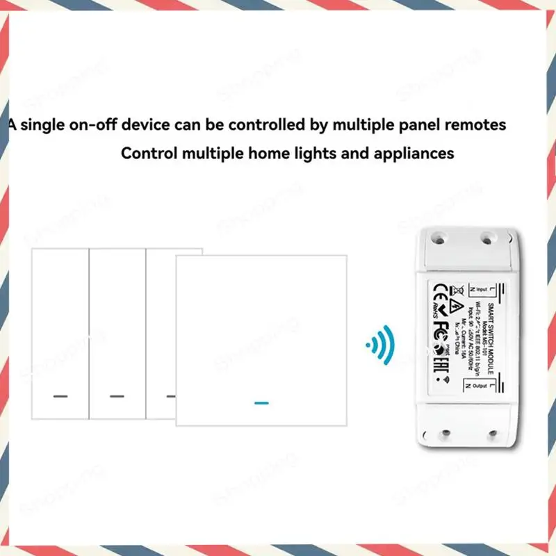 

Умный переключатель M20K 16A Bluetooth с панелью 1 группы, пульт дистанционного управления, переключатель промышленного класса Tuya, релейный выключатель для умного дома