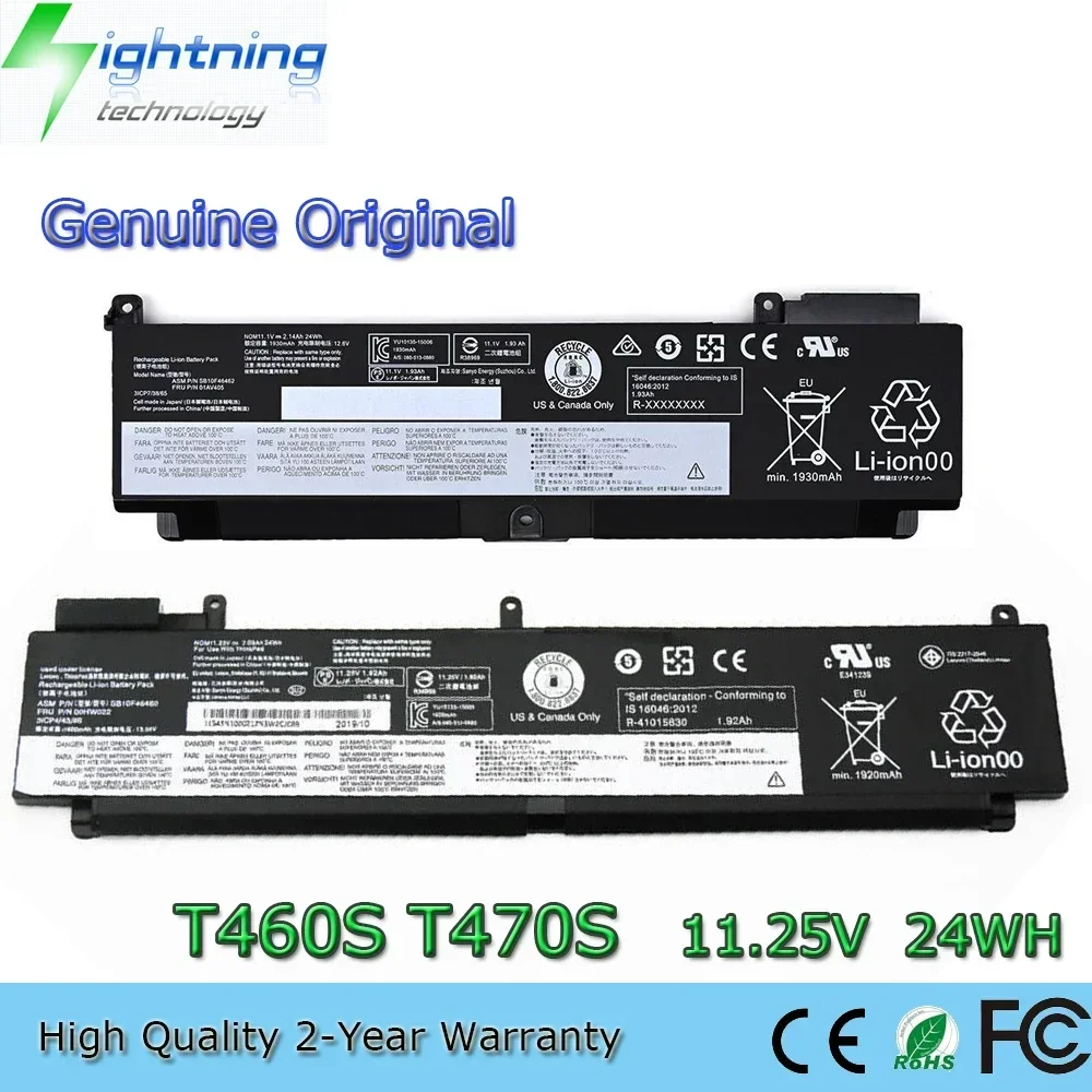 Brand New Original 00HW022 00HW024 11.25V 24Wh Laptop Battery for Lenovo ThinkPad T460s T470s Long 00HW023 Short 00HW025 etc.