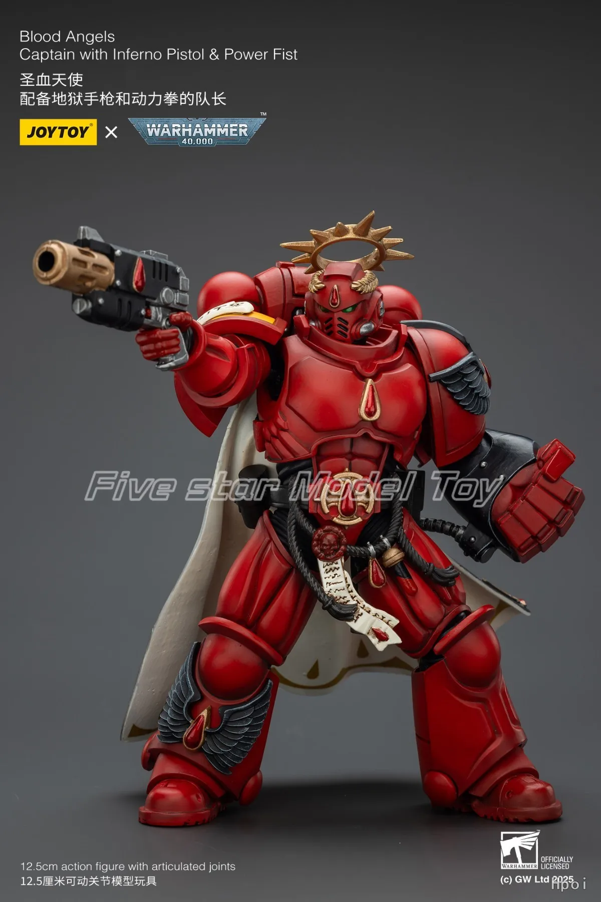 

【Предпродажа】JOYTOY Warhammer 40K 1/18 Фигурка Blood Angels Капитан с пистолетом Inferno и модель Power Fist, игрушки, подарки