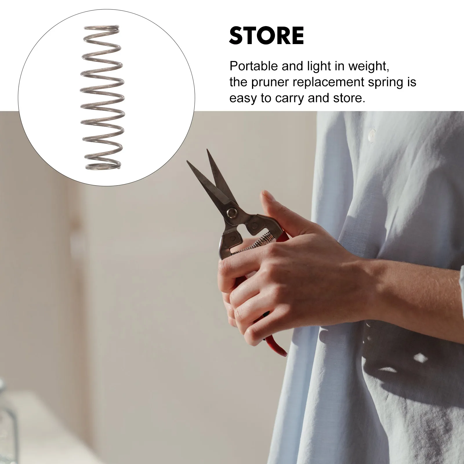 

10pcs Stainless Steel Pruner Spring Replacement High Branch Clipper Accessories Garden Shears Bypass Pruning Springs Tool Parts