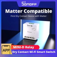 SONOFF MINI D MINI-D Sonoff Mini Dry Wi-Fi Matter Smart Switch Dry Contact Relay DC Low Power Motors for Garage Doors Boilers