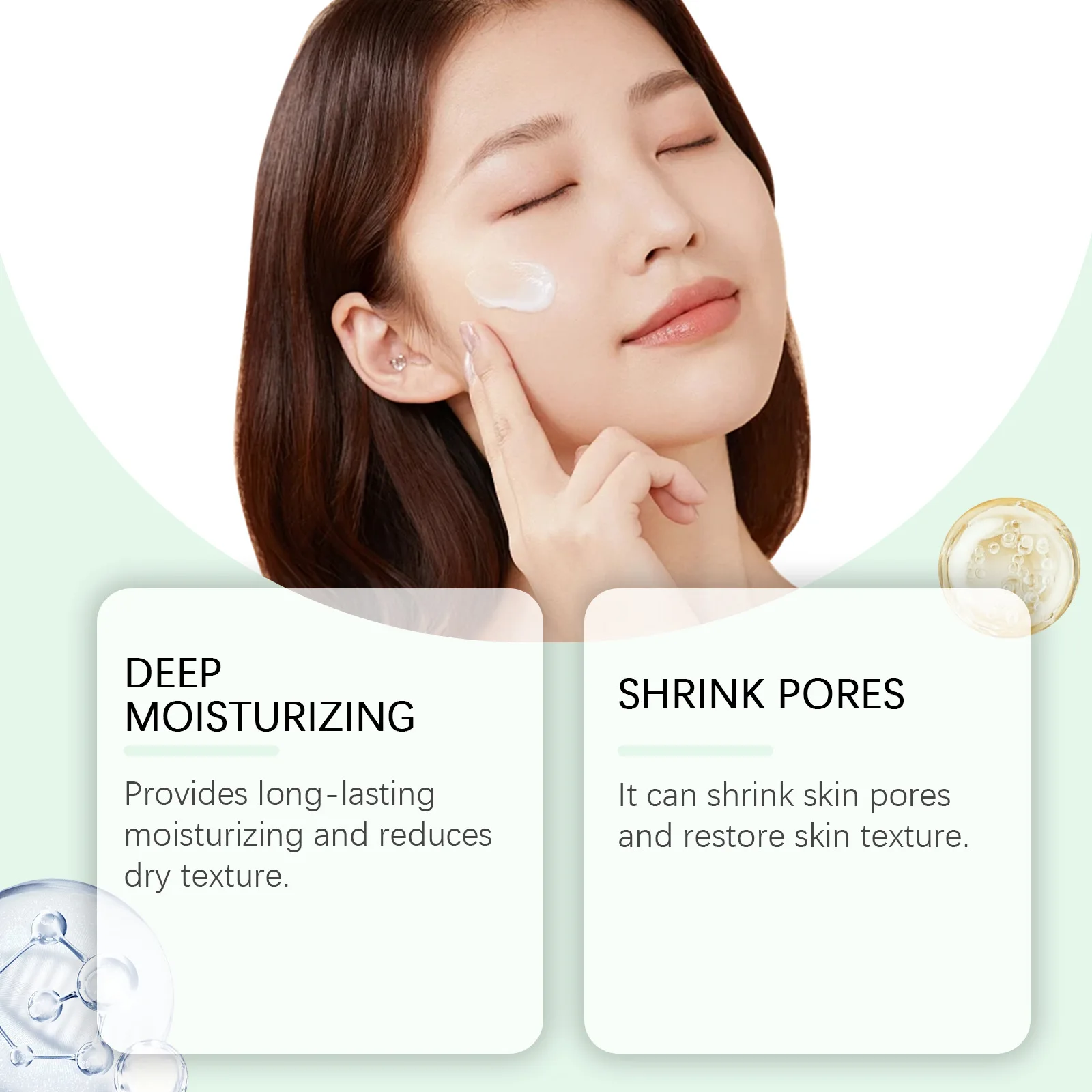 Pore Rinning Cream Face Hydrating Moisturizing Firming รูขุมขนหดตัวบํารุงผิวเรืองแสงปรับปรุงความแห้งกร้าน Brightening Face Cream