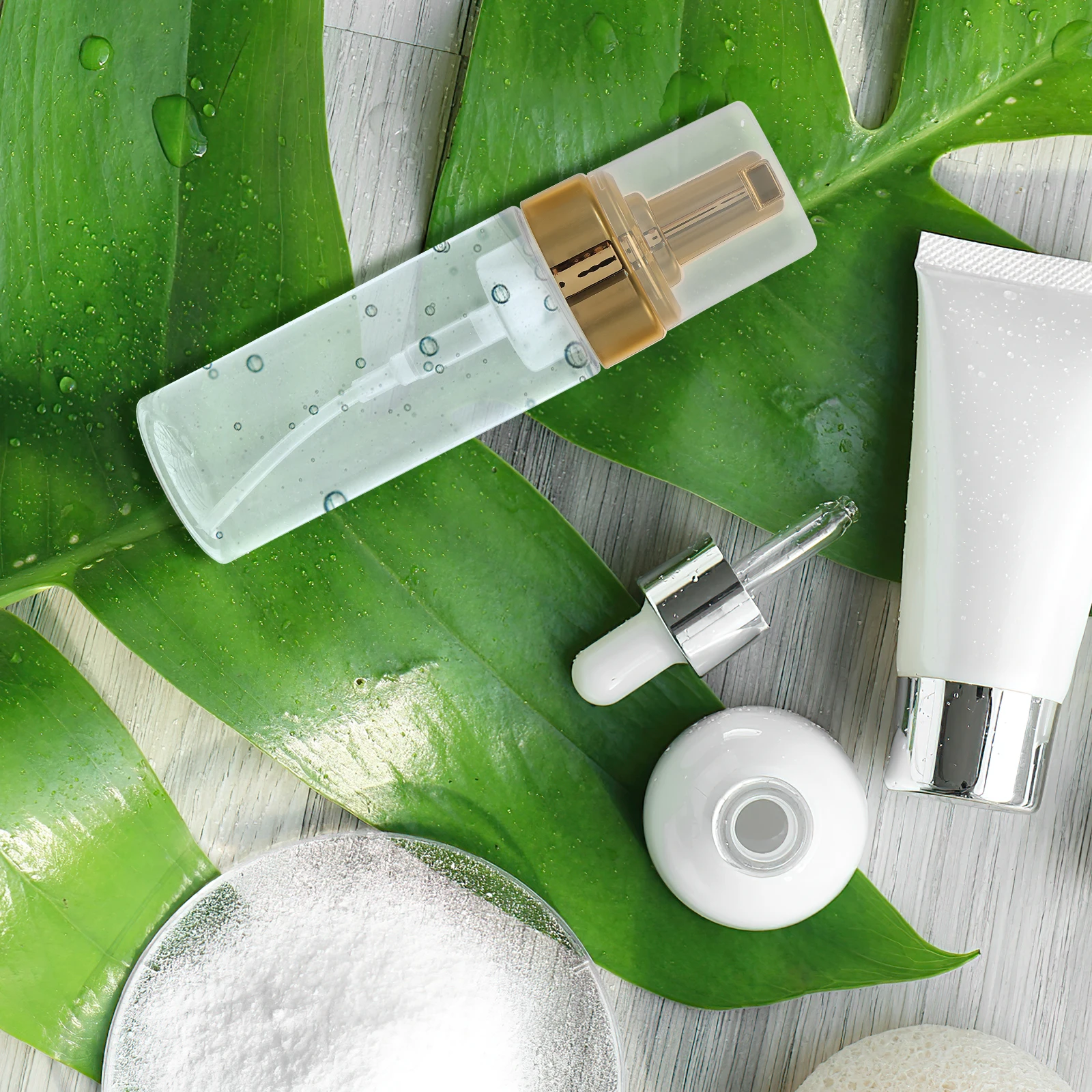 إعادة الملء 100 120 150 مللي زجاجة مضخة بلوري 2 قطعة موزع سفر فارغ حاوية غسول شامبو شفافة #1