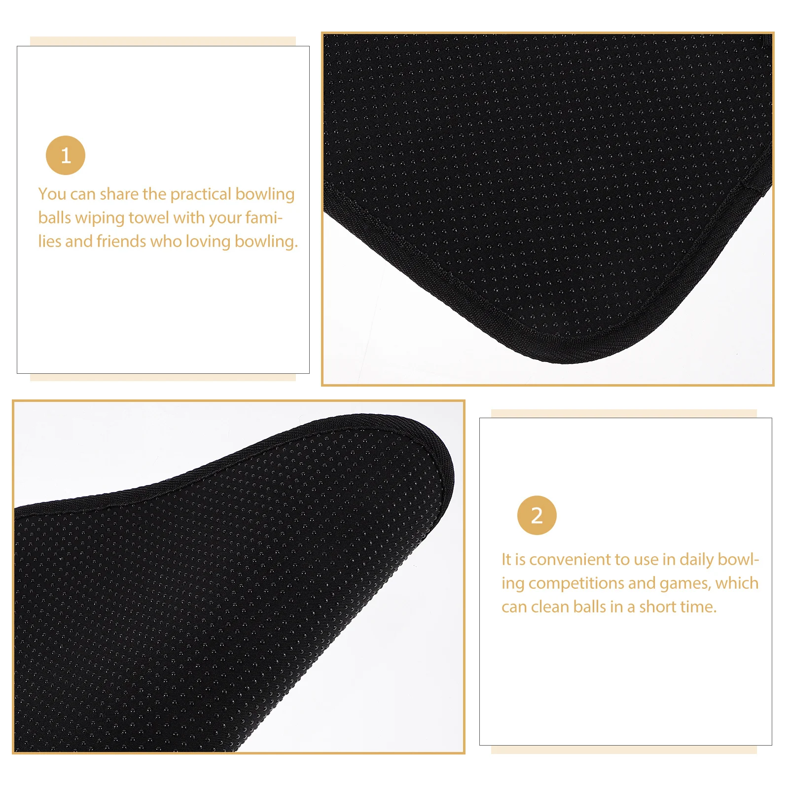 

Bowling Cleaning Towel Lightweight Ball Accessories Microfiber Polishing Cloth Neoprene Pad