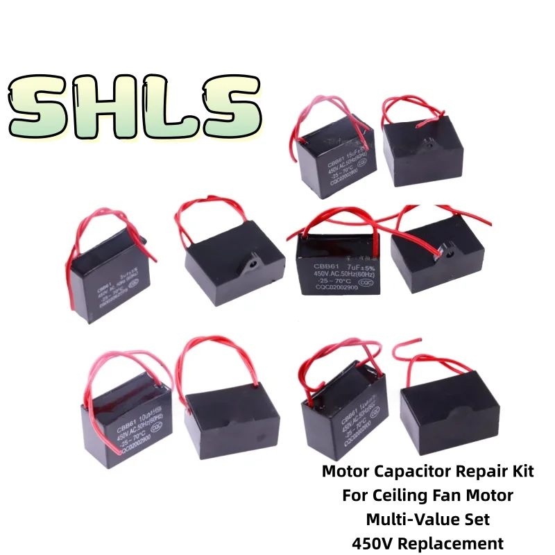 

Ceiling Fan Motor Capacitor Repair Kit CBB61 450V 5uF 7uF 10uF 12uF 15uF Fan Replacement Set