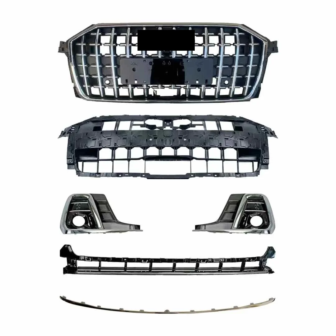 Car Grill Assembly Fog lamp frame for Audi A8 Horch Grille Bottom Mask Front bumper net Radiator Body kit Car Accessories