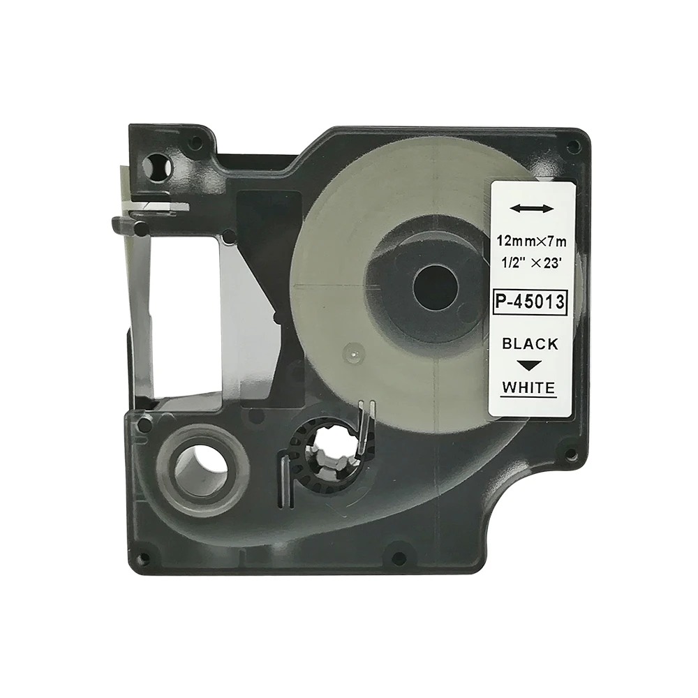 

Label Cassette High Quality Waterproof Compatible 12mm*7m Dymo D1 45013 Label Tape Wholesale Compatible DYMO Label Cassette