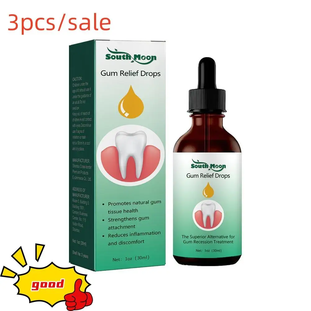 3ชิ้น X 30มล. dentizen GUM regrowth Drops บรรเทาอาการปากให้การรักษาเหงือกปริทันต์รักษาอาการปวด