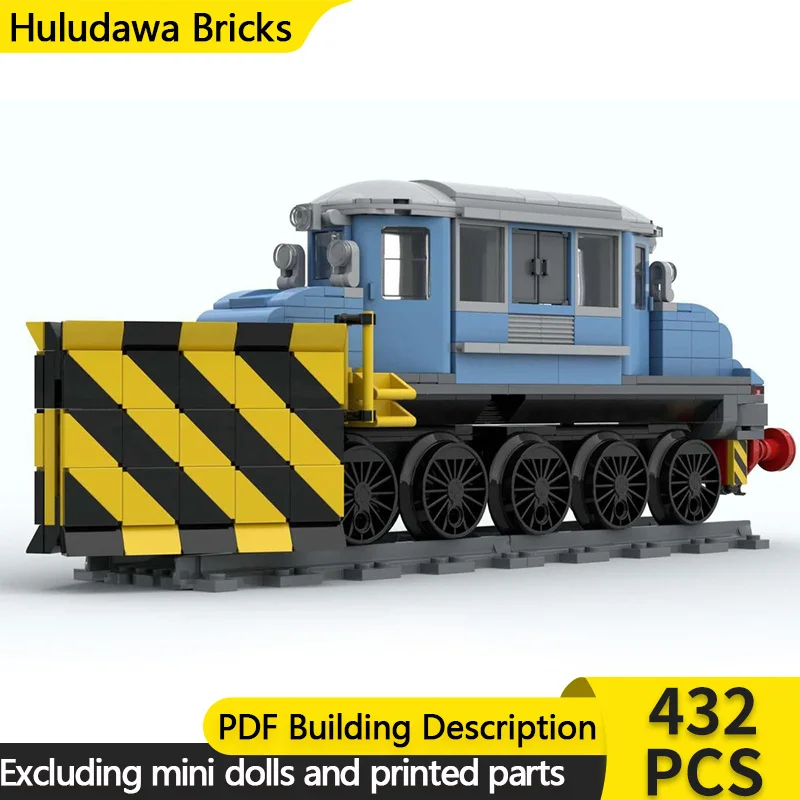 

City Car Model MOC Building Bricks Railway Snowplough Train Modular Technology Gifts Holiday Assemble Children Toys Suit