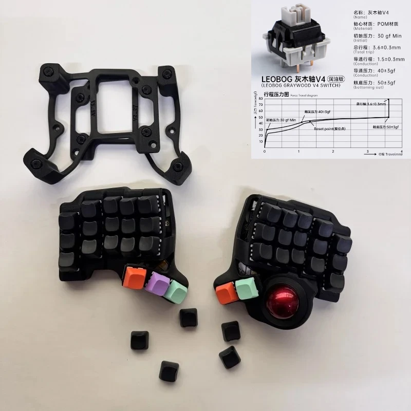 Charybdis Nano ワイヤレス トラックボール スプリット キーボード