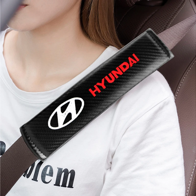 2PCS Car Seat Belt Cover Car Styling Auto Case For Hyundai Tucson Accent Elantra Santa fe Sonata I20 I30 I40 ix25 ix35 Solaris