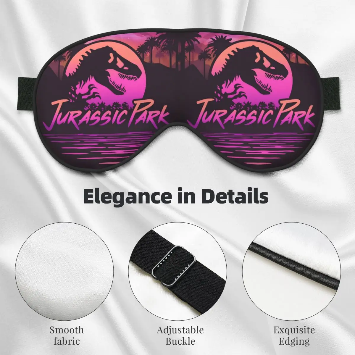 J-Jurassics الإبداعية لصقات عين الخيال العلمي الخيال ديناصور فيلم الغمامة الرجال السفر النوم أقنعة العين الغداء كسر غطاء العين #5