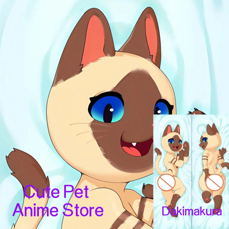 

Dakimakura Anime Pillow Case Original Animal Orcs Cat Double-sided Print Of Life-size Body Pillowcase Gifts Can be Customized