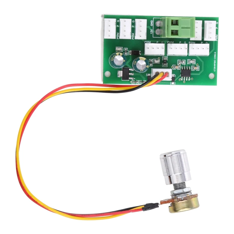 E56B DC12V 4 Pin PWM Speed Regulator Chassis Fan Hub for Desktop Computer Motherboard