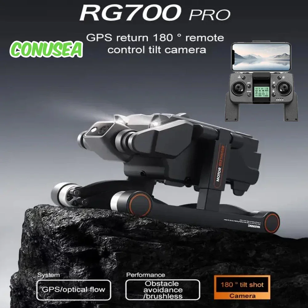 

RG700 Pro Gps Радиоуправляемый Дрон 4K Двойной Квадрокоптер Wi-Fi FPV Дроны с Камерой Hd Самолет Бесщеточный Предотвращение Препятствий Оптический Поток Игрушки