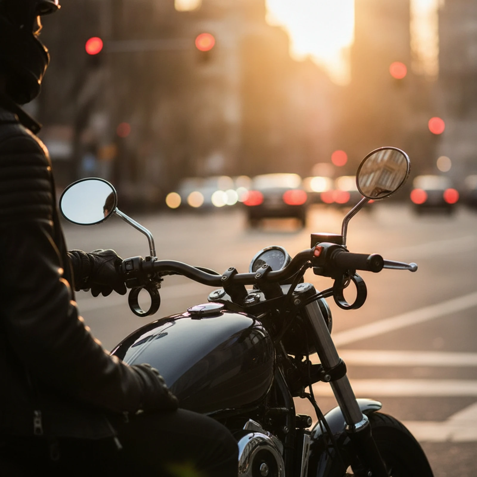 Motorcycle Rearview Mirrors with Clamp-on Mounts Clear Motorcycle Mirrors with Handlebar Mount Clamps Stable Long-Lasting