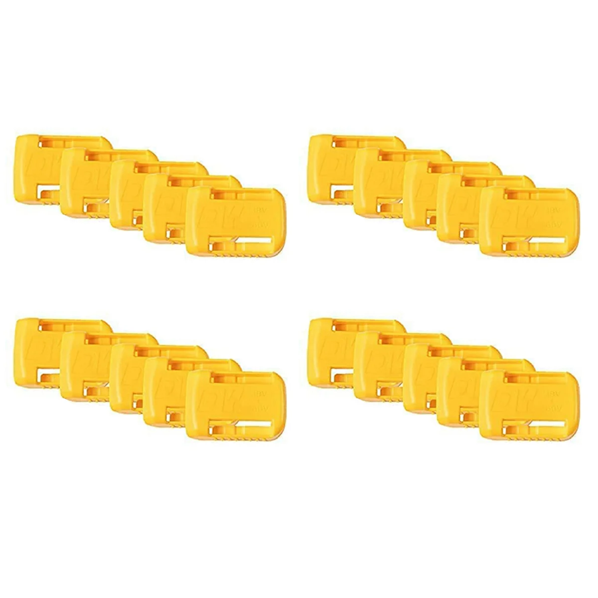 20 Packs Battery Holder Dock Mounts for 20V 60V Battery, Wall Panel Shelf Belt Clip Storage Organizer Protector