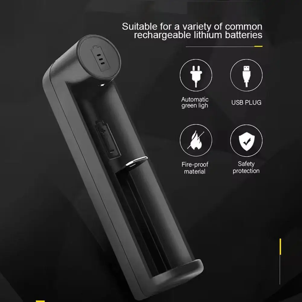 شاحن بطارية ليثيوم أيون بفتحة واحدة لبطاريات 21700 26650 18650 16340 شاحن USB 4.2 فولت J5Q7