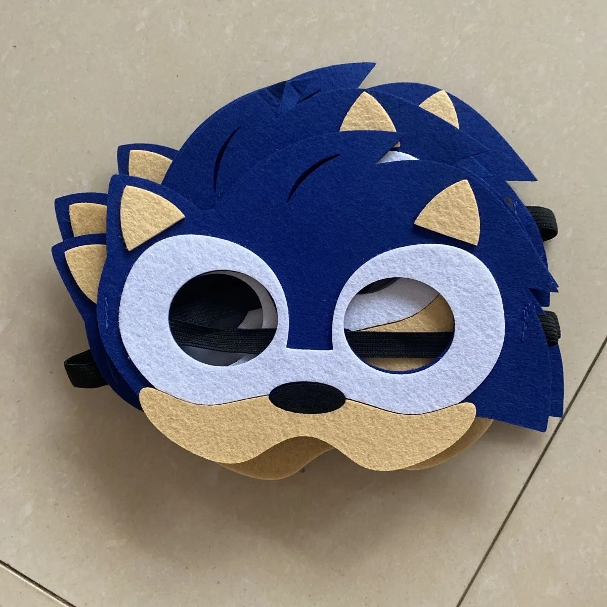Cartoon Sonic-Themen Party dekorative Brille Super Igel Rollenspiel Filz Maske Maskerade Geburtstag Foto Requisiten Geschenke