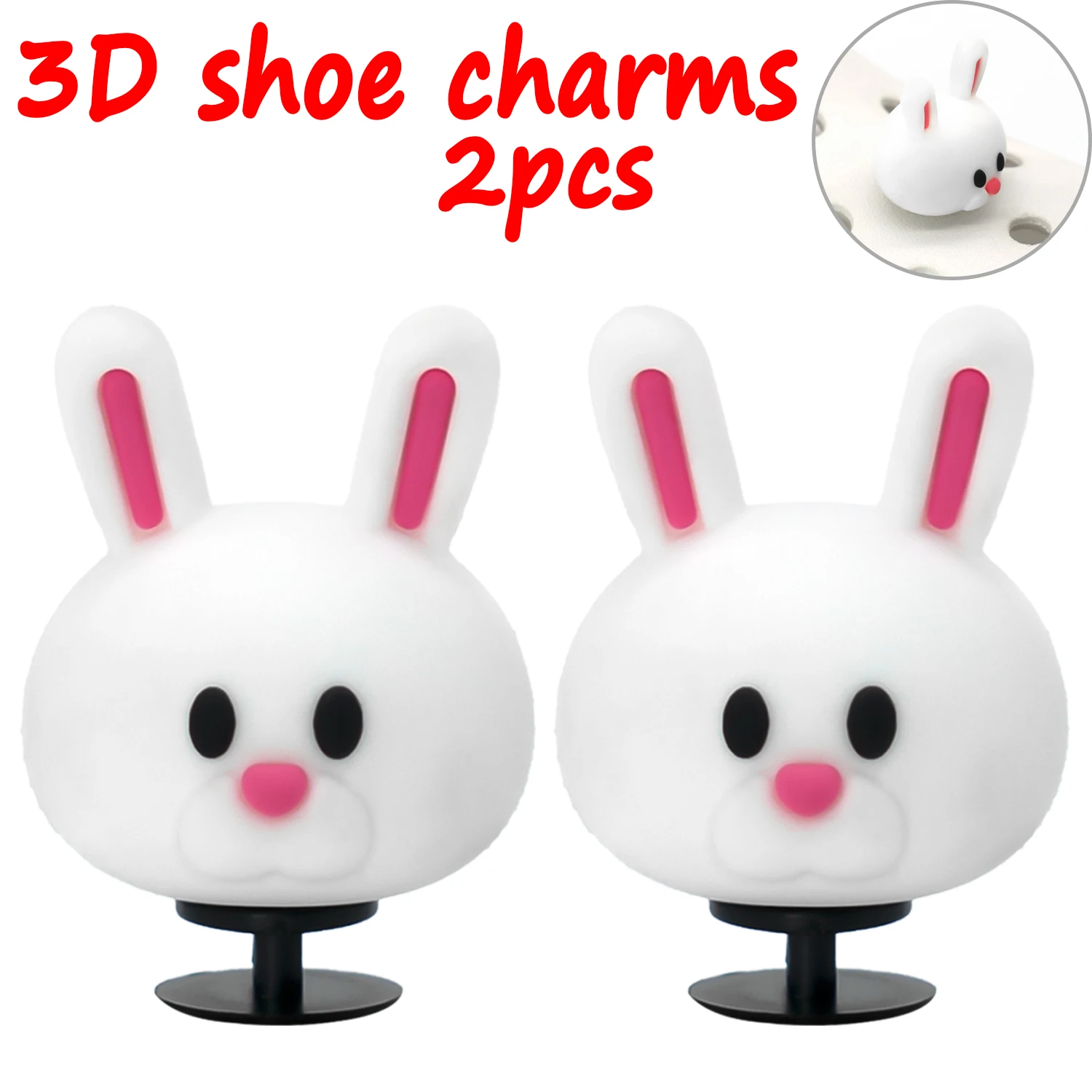 2 Stück 3D niedliche Tier-Schuhanhänger, Ente, Biene, Dinosaurier, Hund, Schuhdekorationen, Panda, Kuh, Anstecknadeln für Mädchen, Jungen, Kinder, Geschenke, Clog-Schnalle – Detail 25