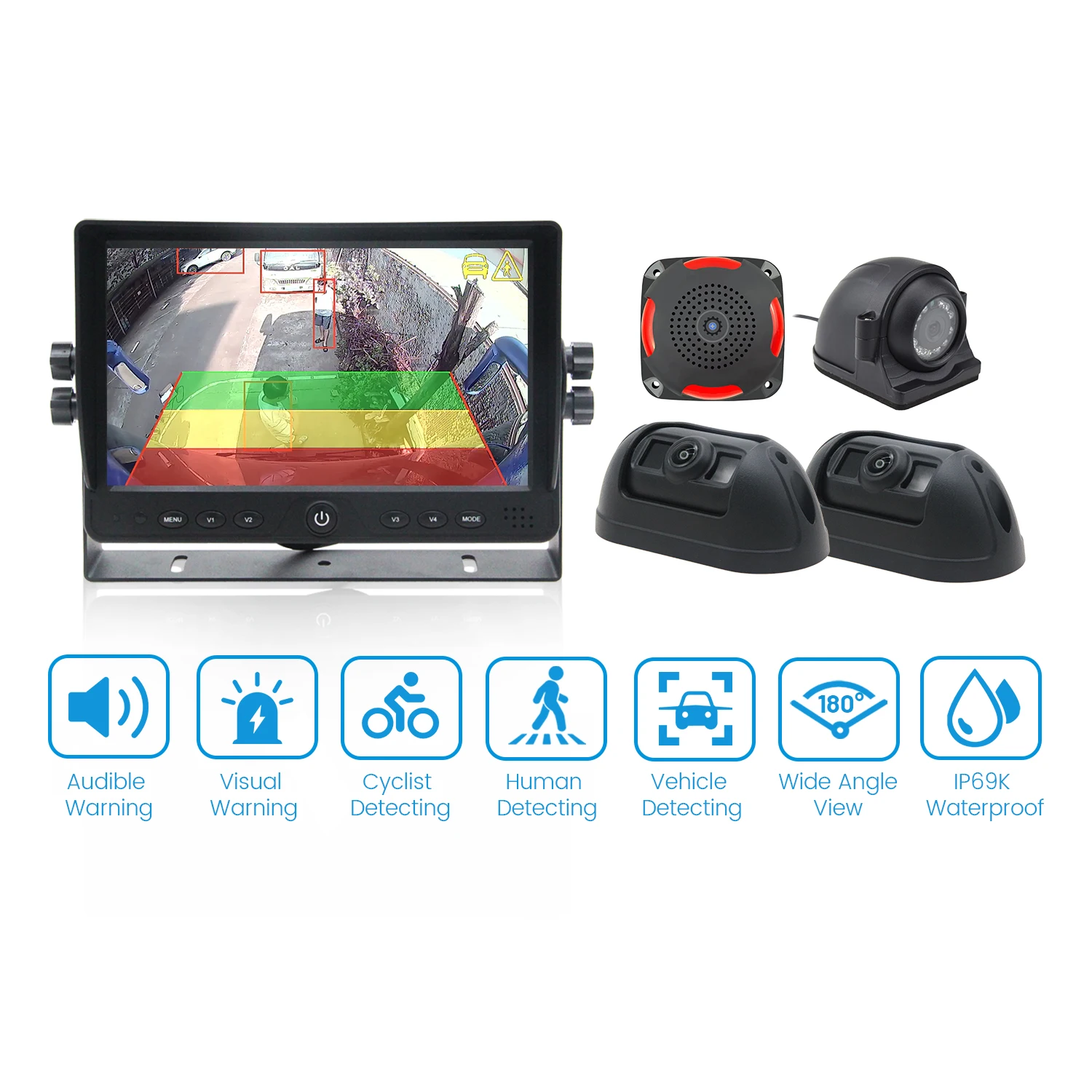 9inch Truck Blind Spot Safety System With BSIS MOIS PSS Kit For DVS 2024 London
