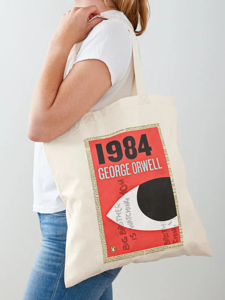 

1984 Book Cover by George Orwell Tote Bag sacs de shopping eco pack sac pour femme female bag