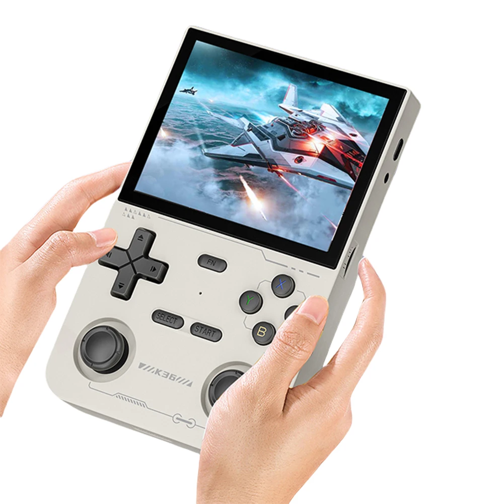 K36 Retro Handheld Video Game Console 3500 MAh Battery 3.5 Inch IPS Screen Video Gaming Console for PSP/MAME/N64/SS/DC Emulator