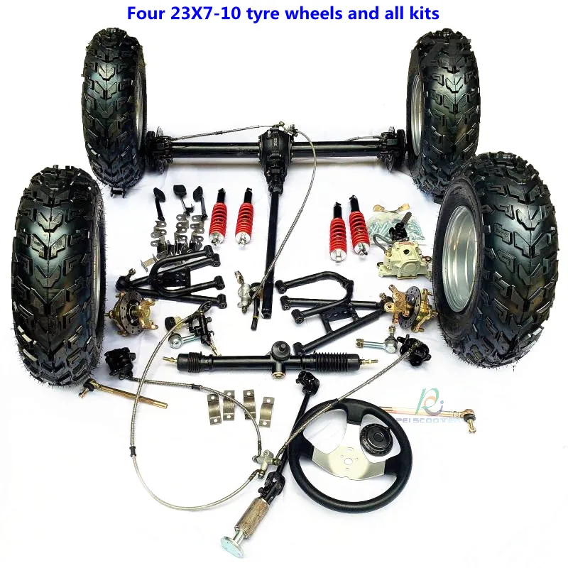 Kart refitting,four-wheel motorcycle refitting,frame,suspension,differential shaft,rear axle,steering,Wheels phub-4rf1